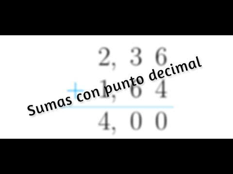 Sumas con punto decimal ¡SÚPER FÁCIL!
