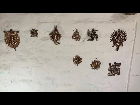 Metal Ganesha Wall Hanging On Leaf Showpiece/Idols For Gift/Decor