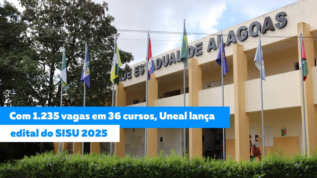 Com 1.235 vagas em 36 cursos, Uneal lança edital do SISU 2025