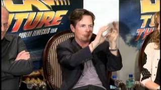 Back to the Future 25th Anniversary Trilogy Blu-ray & DVD Press Conference - Michael & Lea