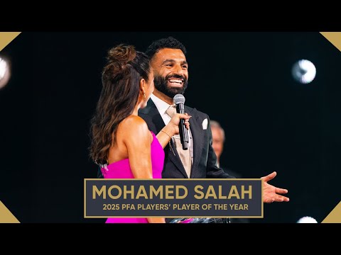 2025 PFA Awards | Mo Salah speaks on becoming the first three time PFA Players' Player of the Year 🏆