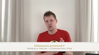 Hogskoleprovet - Verbala delen, en langsiktig plan