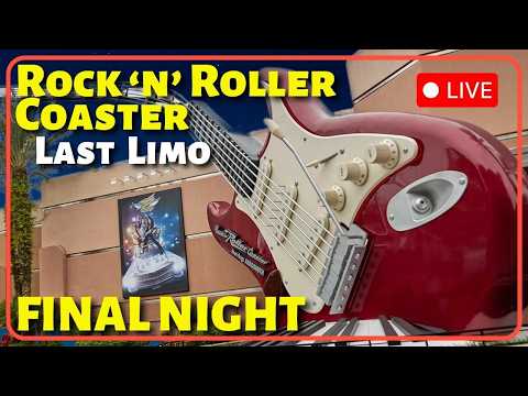 🔴LIVE🔴 Rock N Rollercoaster Final Night Hollywood Studios| Walt Disney World 4K