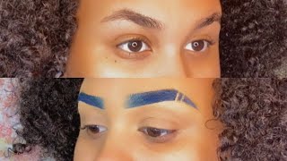 BLUE EYEBROWS???  I DYED BY EYEBROWS BLUE !!!!!!