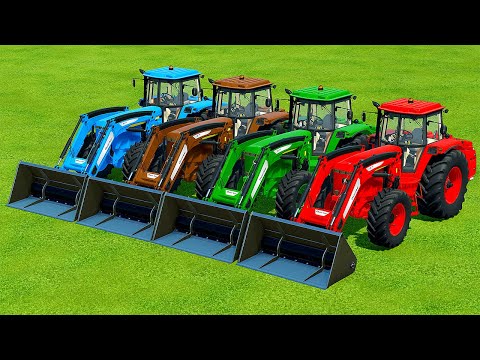 LOAD POTATOES ON TRUCKS WITH JOHN DEERE TRACTORS - Farming Simulator 22