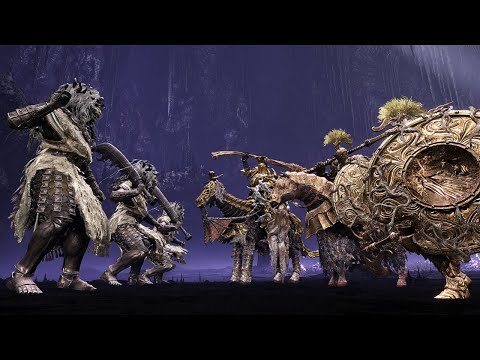 All Tree Sentinels Vs All Divine Beast Warriors Battle - Elden Ring Shadow of The Erdtree DLC