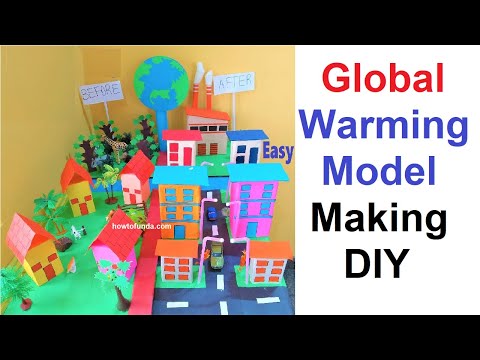 global warming and greenhouse effect working model science project diy howtofunda