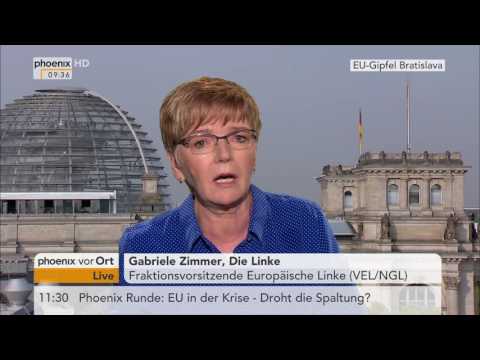 Gabriele Zimmer zur Lage der Europäischen Union im Tagesgespräch am 16.09.2016