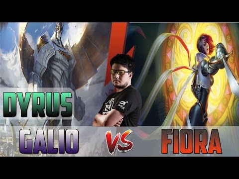 Dyrus as Galio vs Fiora Top - S7 Ranked Game . Patch 7.6 [0001]