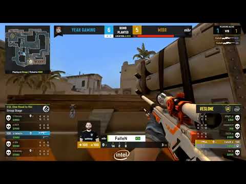 CS GO  -- CLUTCH  Fallen   AWP