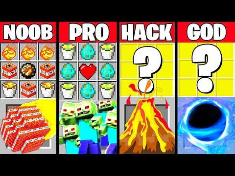 Minecraft Battle: SUPER APOCALYPSE CRAFTING CHALLENGE - NOOB vs PRO vs HACKER vs GOD Funny Animation