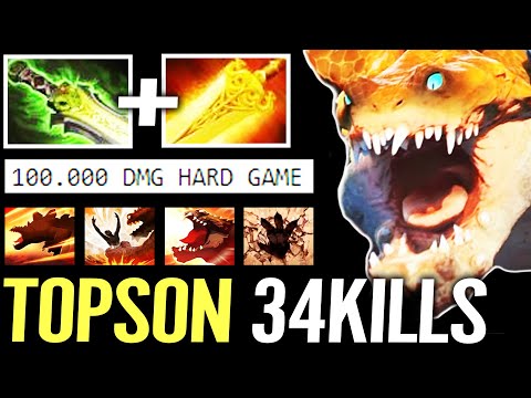 🔥 TOPSON 1st Try Primal Beast MID — Radiance + Ethereal Blade 34Kills HARD GAME Dota 2 Pro