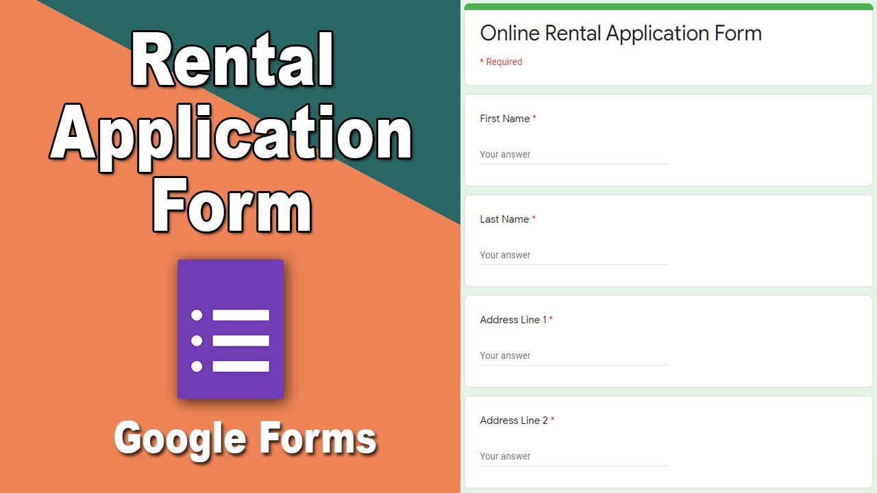 How to Create an online Rental Application Form using google forms