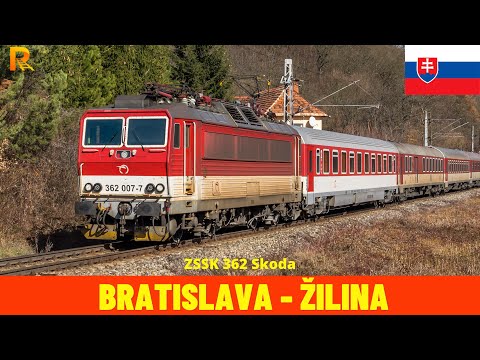 Cab Ride Bratislava - Žilina (Bratislava - Košice 1/3, Slovakia) train driver's view 4K