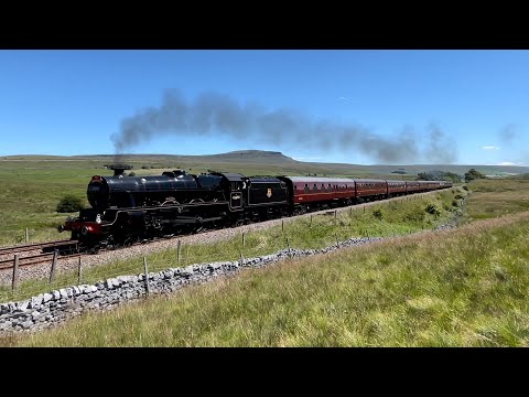 LMS Jubilee 45690 “Leander” | The Waverley | Attacks the climb at Far Moor, Selside | S&C.