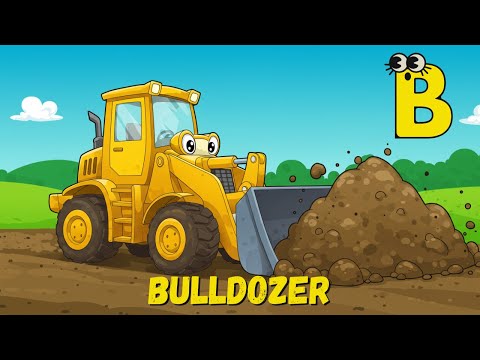 ABC Construction Vehicles Song for Kids 🚜👷 | Learn Alphabet A-Z with Bulldozers, Cranes & More!