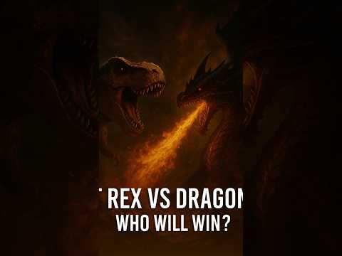 T REX VS DRAGON 😱 Who Will Win??#youtubeshorts #trex #dragon #trexvsspinosaurus