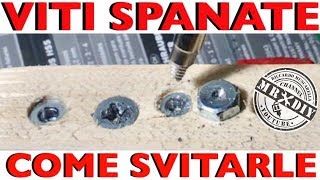 Come svitare le viti spanate. Rimedio efficace al 100%. Metodo infallibile. Togliere con inserto