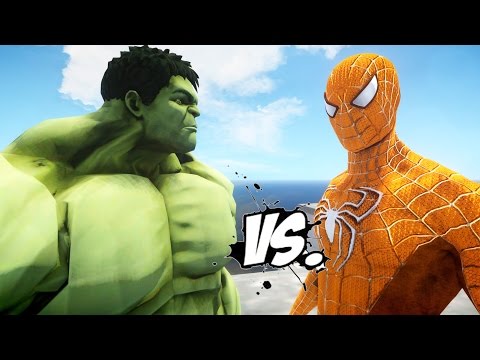 THE AMAZING ORANGE SPIDERMAN VS HULK - EPIC SUPERHEROES BATTLE