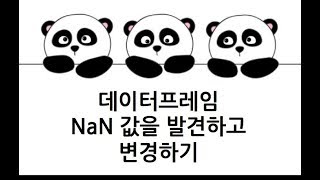 [Pandas 강의] NaN (None) 찾아서 다른 값으로 변경하기(fillna)