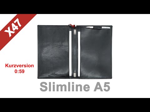 X47 Slimline A5 - Schlank. Der perfekte Organizer aus Leder und Papier. Kurzversion (X47-010)
