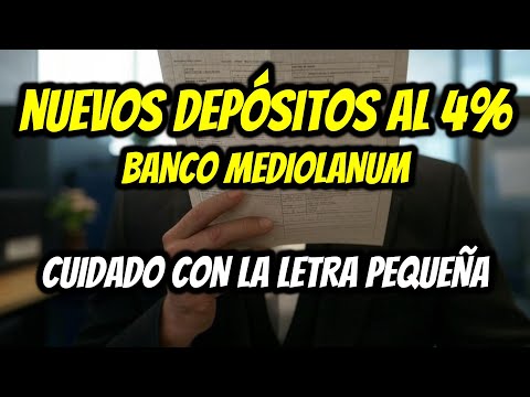DEPÓSITO al 4% de BANCO MEDIOLANUM: ¿Realmente es tan bueno como parece?