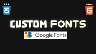 Download lagu How to Import New Fonts in HTML and CSS (Local Fonts & Google Fonts) mp3