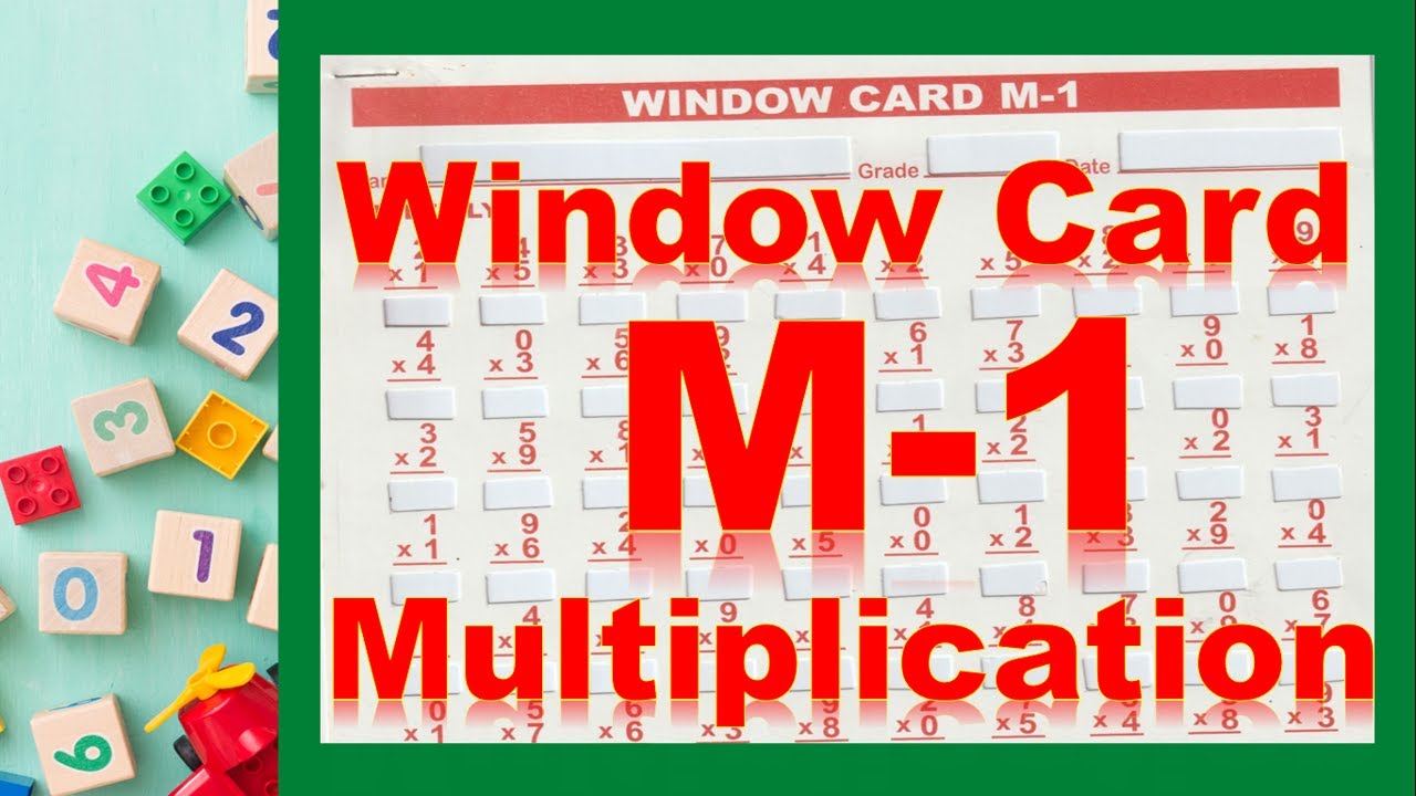MULTIPLICATION DD CARD TEST || M-1 || SET 1 || WINDOW CARD