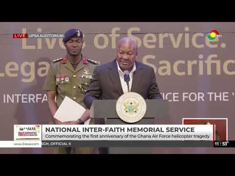 Helicopter Crash Memorial: No Speech Can Erase Your Pain - Mahama to Families