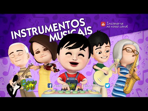 Capa de Bento e Totó - Instrumentos Musicais (Desenho Infantil)