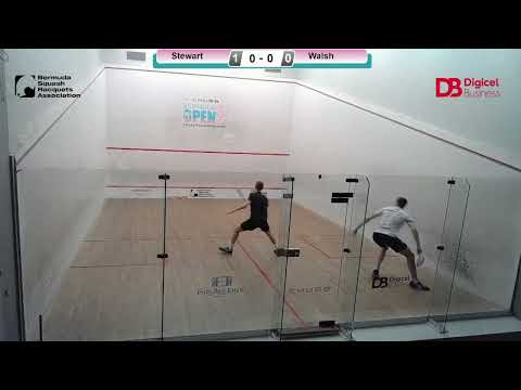 Squash - Rory Stewart V Tom Walsh -  CHUBB Bermuda Open 2022 - Men's Quarter Finals