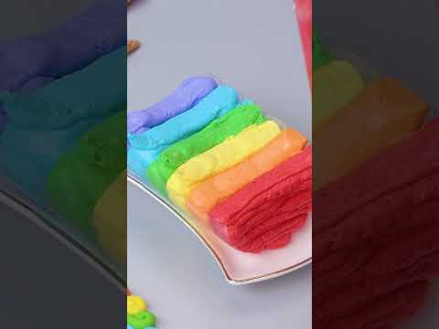 Perfect Rainbow Mousse Recipe #Shorts