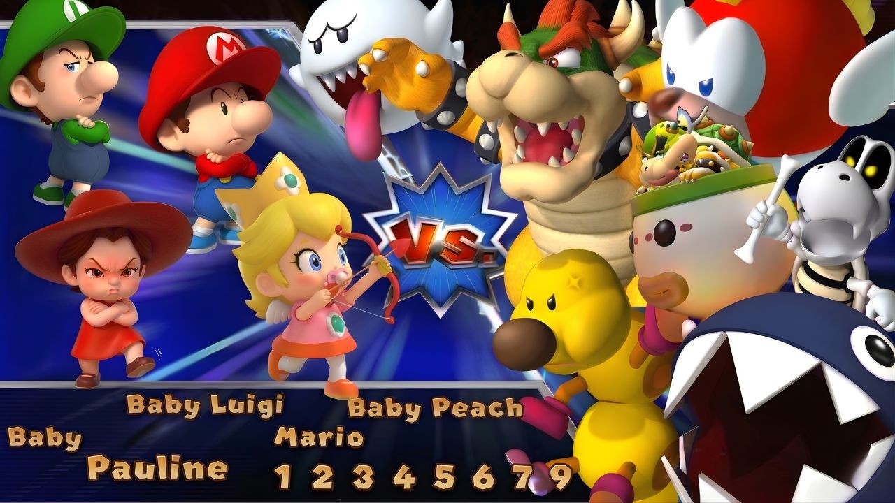 【マリオパーティ9】最強CPUたつじん対決！ベビーマリオ vs ベビールイージ vs ベビーピーチ vs ベビーポリーン