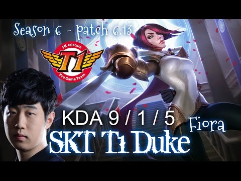 SKT T1 Duke FIORA Top vs TRUNDLE - Patch 6.13 KR Ranked | League of Legends
