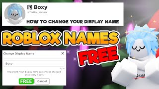 HOW to CHANGE DISPLAY NAMES in ROBLOX for FREE!  R