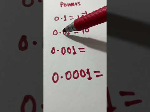 Math —Powers : 0.1=10^-1; 0.01=10^-2;  0.001=10^-3; What is 0.0001=????