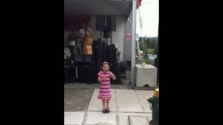 Girl busts sweet moves at Black Crabs Show