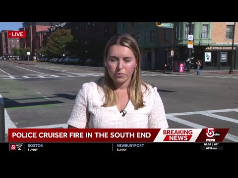 Boston police cruiser burns during South End incident; 2 arrested