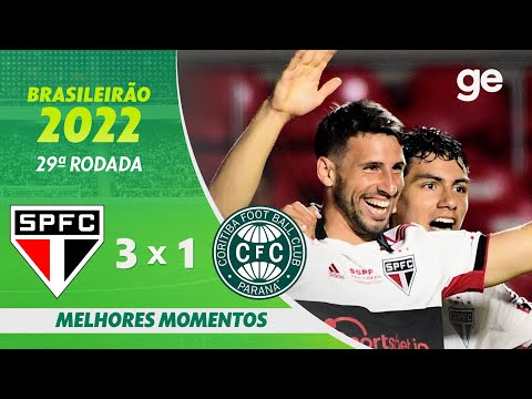 Gols e lances de São Paulo x Coritiba