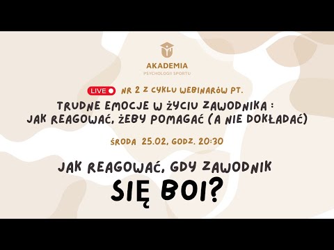 Jak reagować, gdy zawodnik się boi?