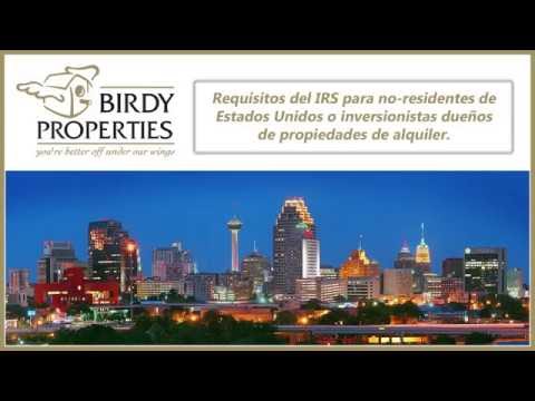 Requisitos del IRS para no-residentes de Estados Unidos o inversionistas dueños de propiedades de alquiler.