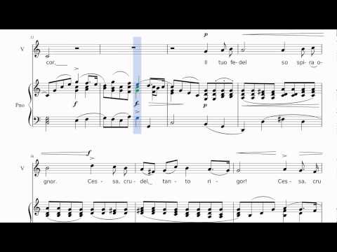 [Low voice] Caro mio ben - Piano Accompaniment in C major for Alto  Baritone (study version)