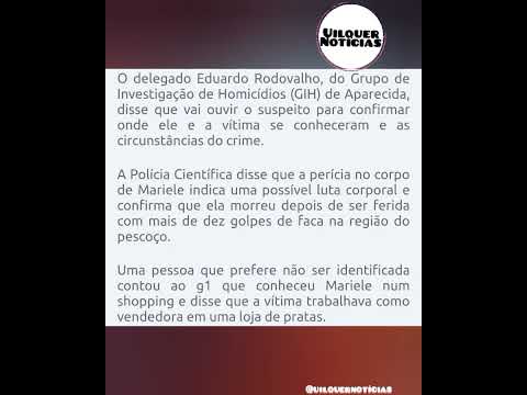 Jovem é morta a facadas durante encontro,em Aparecida de Goiânia,Goiás