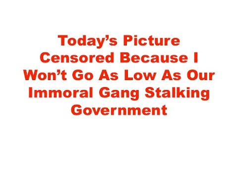 Never Underestimate How Low Our Gang Stalking Government Will Go - 5/3/2015