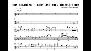 John Coltrane - Body and Soul Transcription