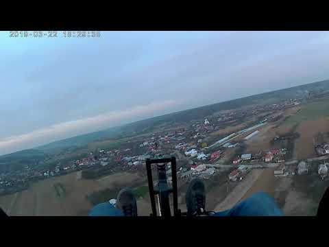 Zbor scurt deasupra Satului Ciulnita cu paramotorul