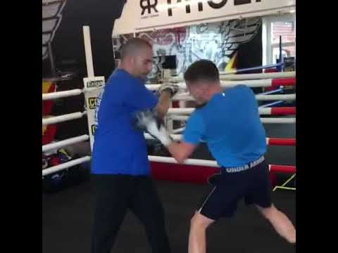 Adam Hague Pad Work with Lee Beard