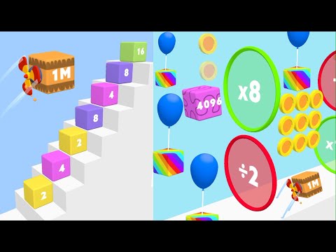 😁 happy cube 2048 (8192k) vs push harder  Gameplay Walkthrough New Update part #2