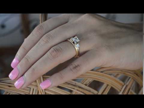 Baguette and Round Cluster Ring Wrap Enhancer in Yellow Gold - TwoBirch  TB-WRAP-0023-YG-E