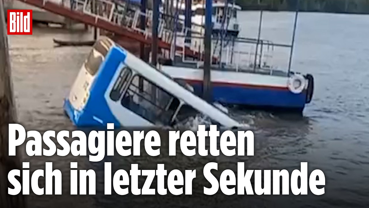 Fluss-Drama in Brasilien: Sinkender Bus wird zur Todesfalle – alle entkommen